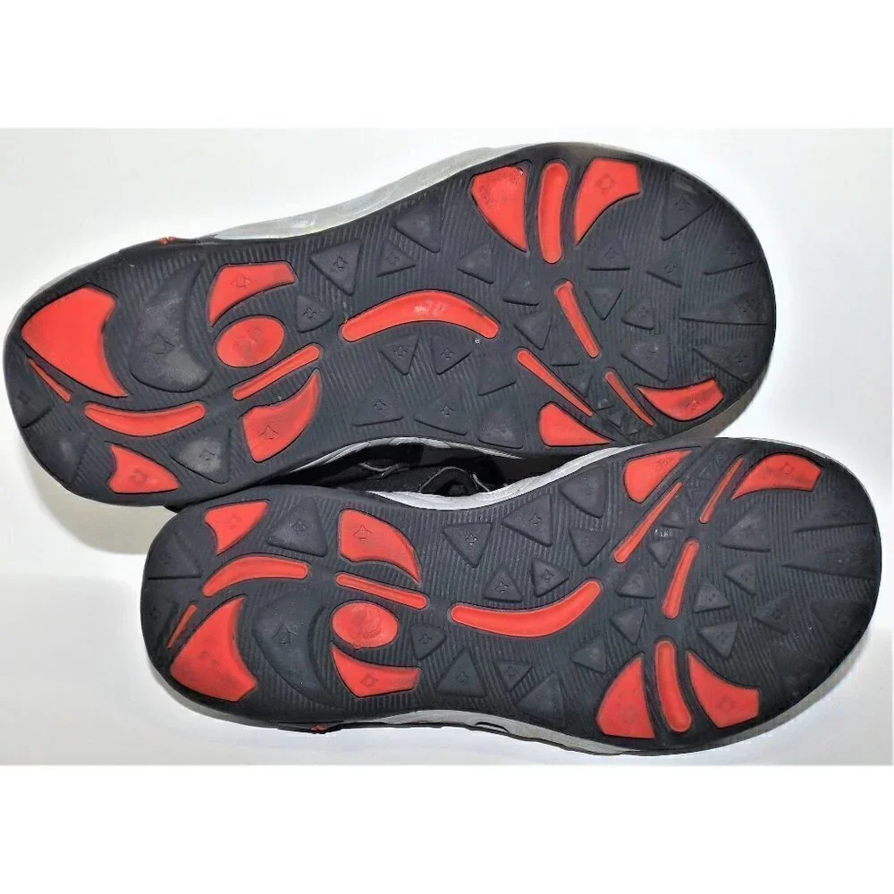 Hang Ten 8 men's black sandals fisherman shoes  hook & loop closure